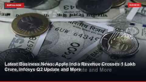 Latest Business News: Apple India Revenue Crosses ₹1 Lakh Crore, Infosys Q2 Update and More
