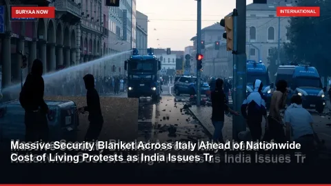 Massive Security Blanket Across Italy Ahead of Nationwide Cost of Living Protests as India Issues Tr