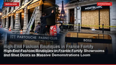 High-End Fashion Boutiques in France Fortify Showrooms and Shut Doors as Massive Demonstrations Loom