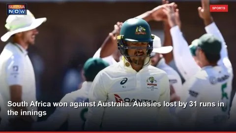 South Africa won against Australia. Aussies lost by 31 runs in the innings