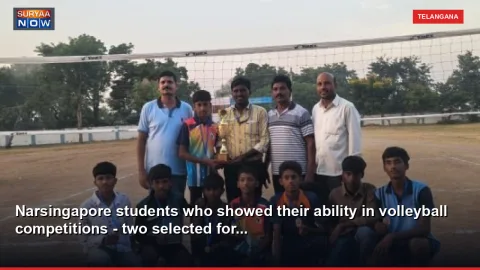Narsingapore students who showed their ability in volleyball competitions - two selected for...