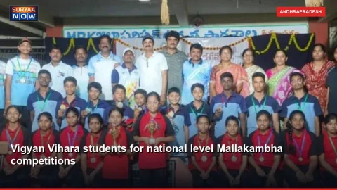 Vigyan Vihara students for national level Mallakambha competitions