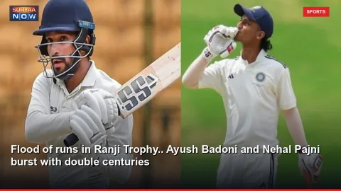 Flood of runs in Ranji Trophy.. Ayush Badoni and Nehal Pajni burst with double centuries