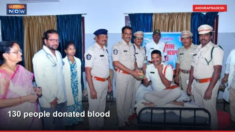 130 people donated blood