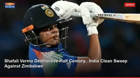 Shafali Verma Destructive Half Century.. India Clean Sweep Against Zimbabwe