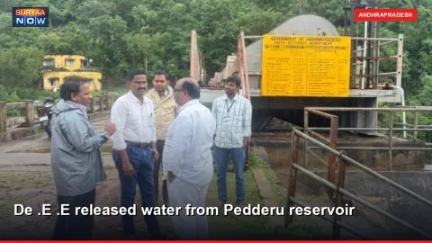 De .E .E released water from Pedderu reservoir
