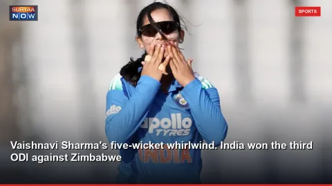 Vaishnavi Sharma's five-wicket whirlwind. India won the third ODI against Zimbabwe