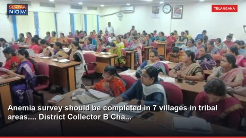 Anemia survey should be completed in 7 villages in tribal areas.... District Collector B Cha...