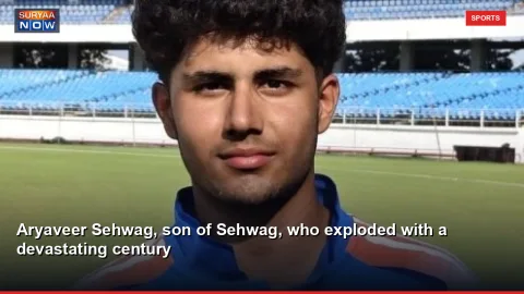 Aryaveer Sehwag, son of Sehwag, who exploded with a devastating century