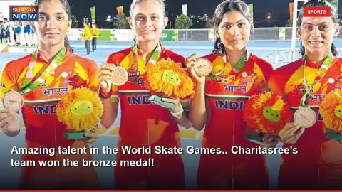 Amazing talent in the World Skate Games.. Charitasree's team won the bronze medal!