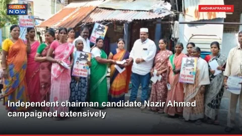Independent chairman candidate Nazir Ahmed campaigned extensively